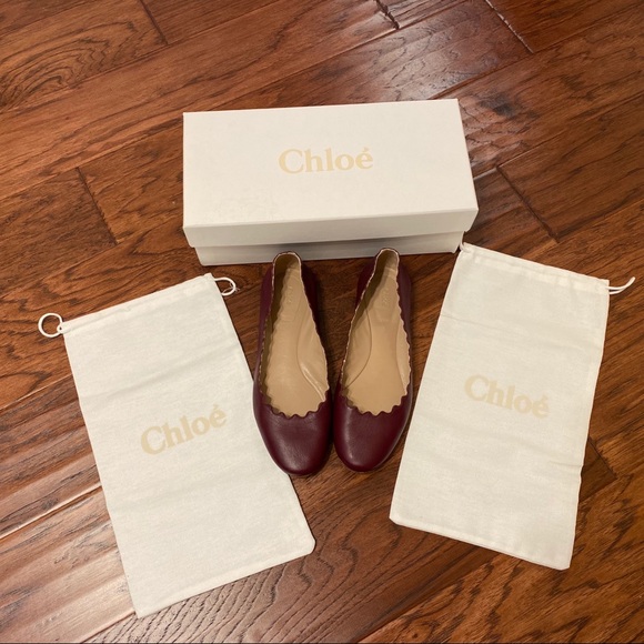 Chloe ‘Lauren’ ballerinas in Bordeaux - Picture 7 of 8
